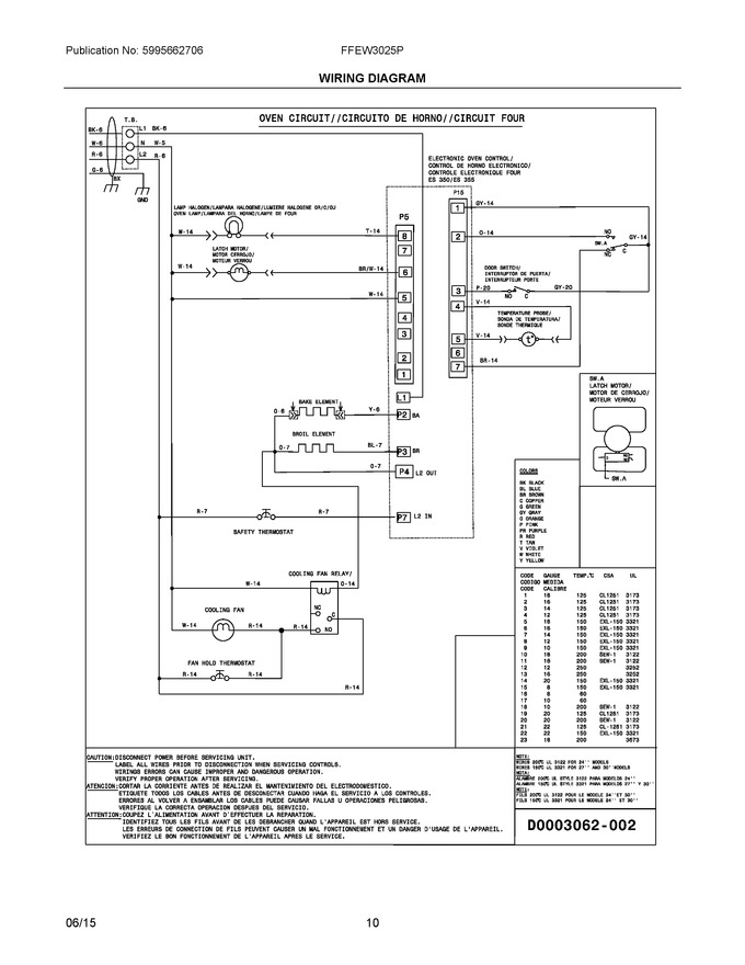 Diagram for FFEW3025PWC