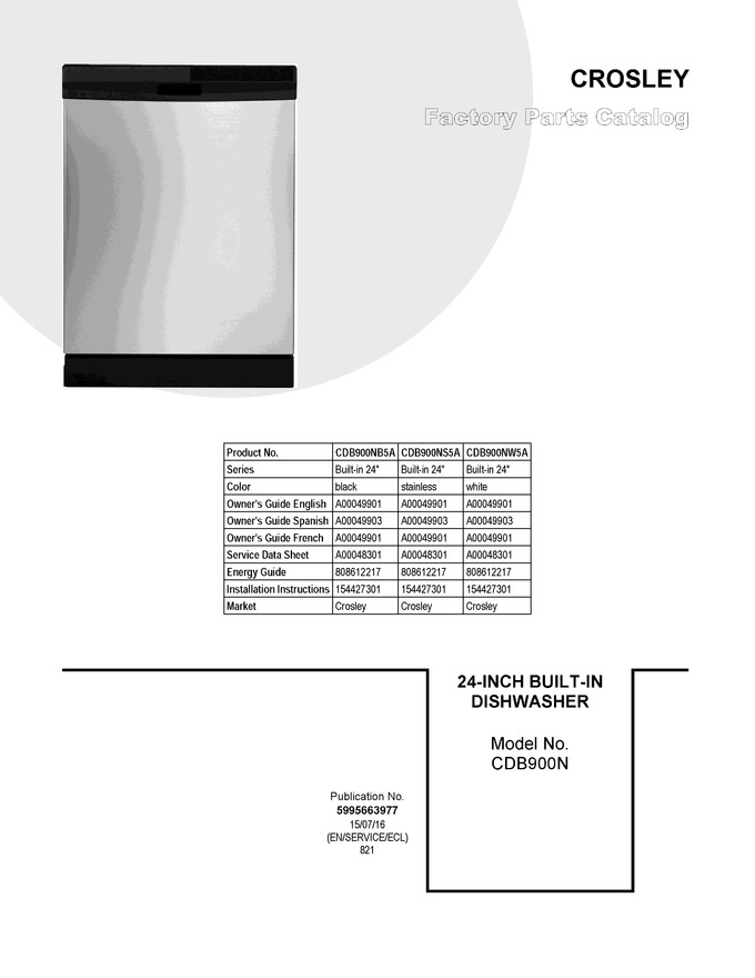 Diagram for CDB900NS5A