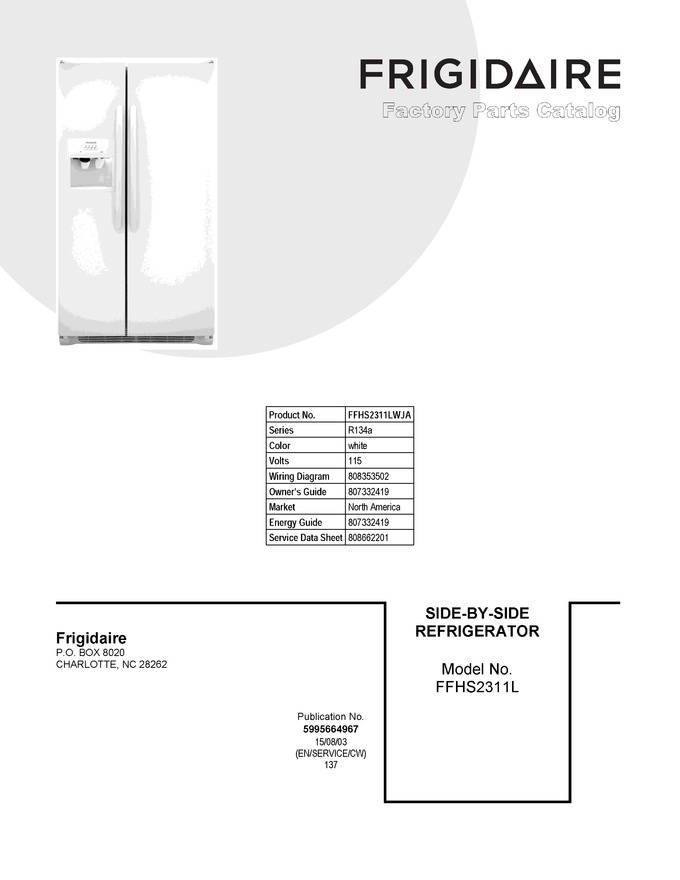 Diagram for FFHS2311LWJA