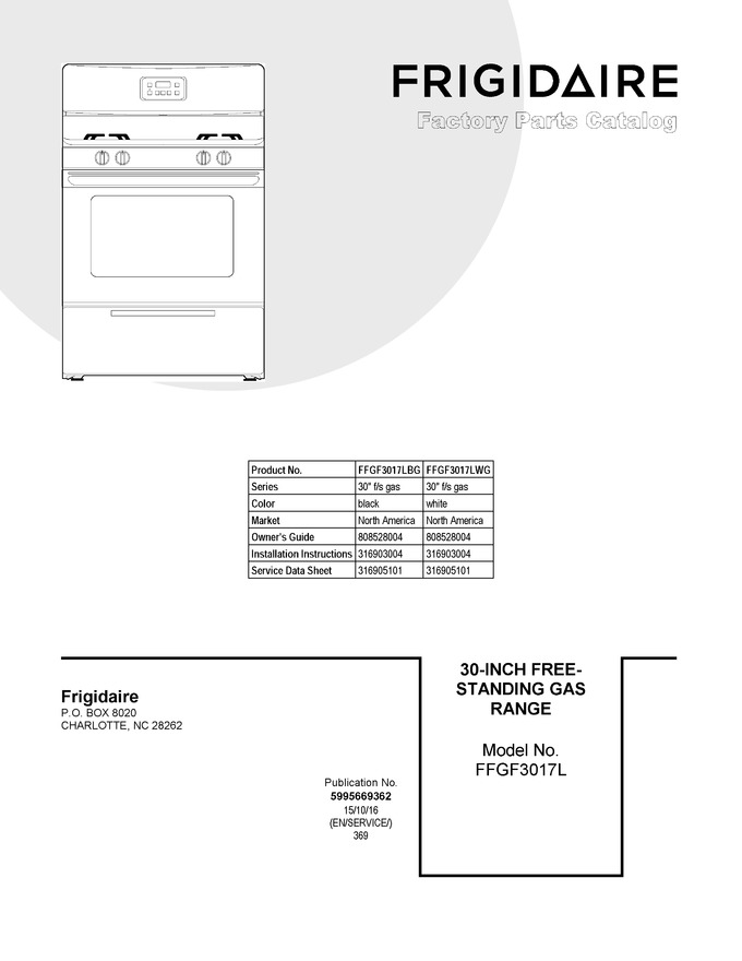Diagram for FFGF3017LWG