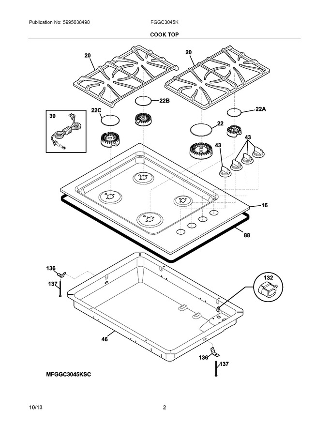 Diagram for FGGC3045KWC
