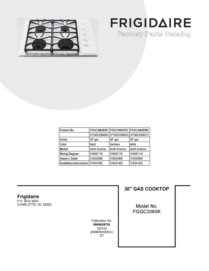 Diagram for FGGC3065KSC