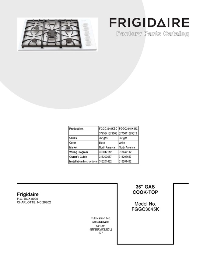 Diagram for FGGC3645KWC