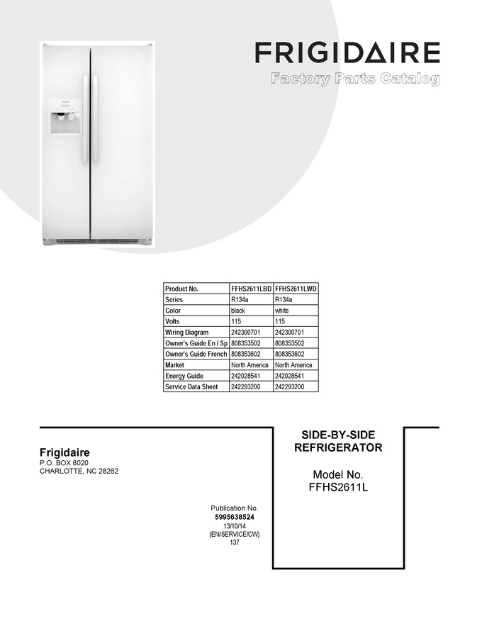 Diagram for FFHS2611LWD