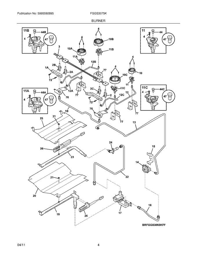 Diagram for FGGS3075KBF
