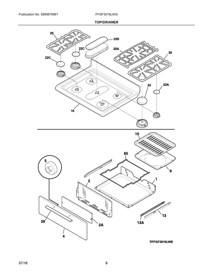 Diagram for FFGF3019LWG