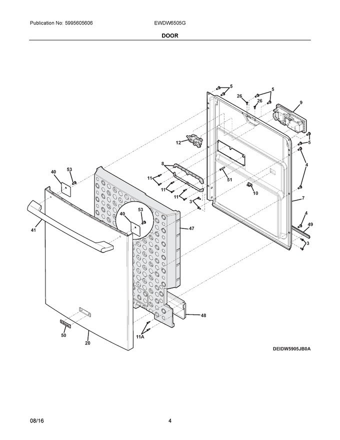Diagram for EWDW6505GW1C