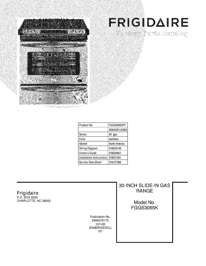 Diagram for FGGS3065KFF