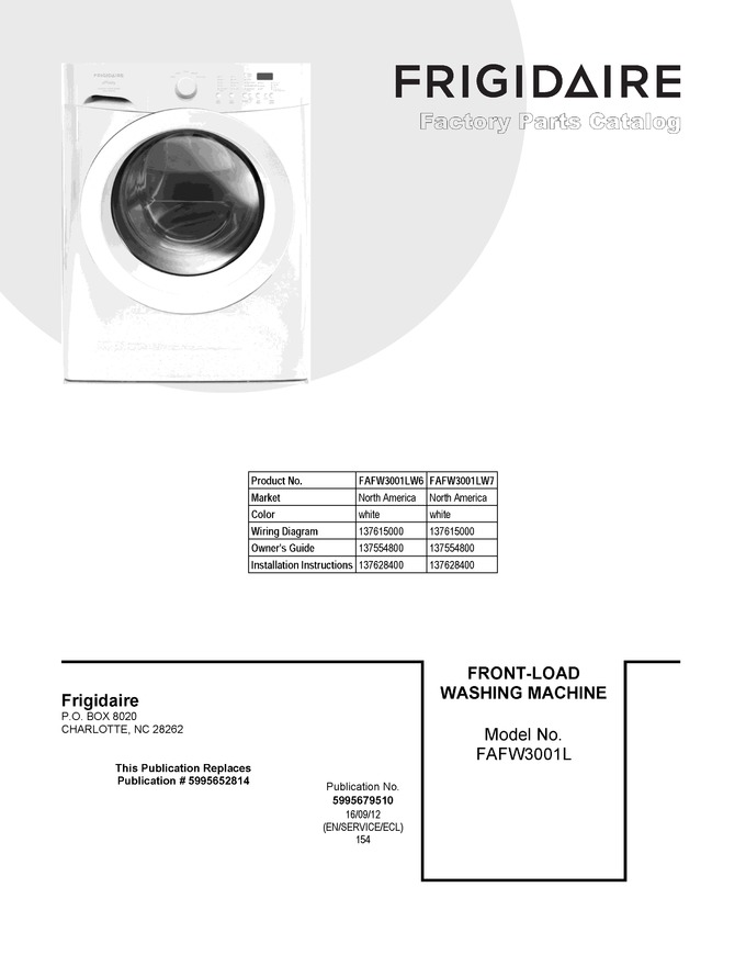 Diagram for FAFW3001LW7