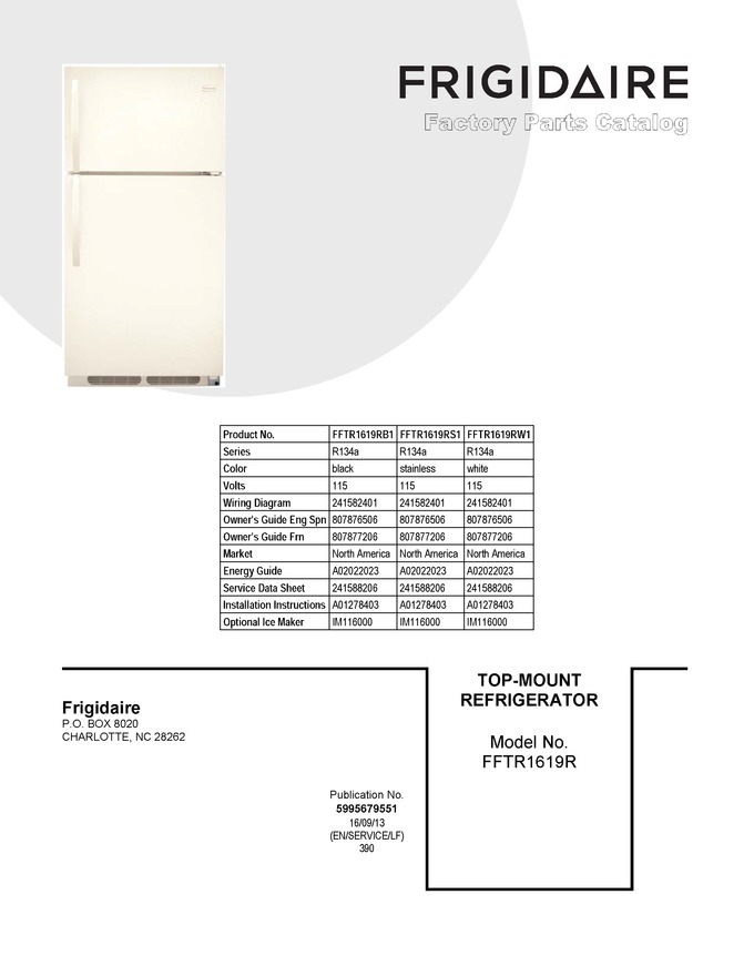 Diagram for FFTR1619RS1