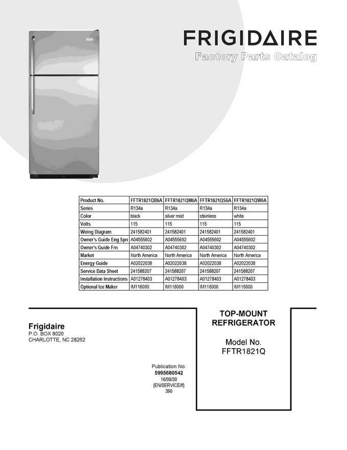 Diagram for FFTR1821QW6A