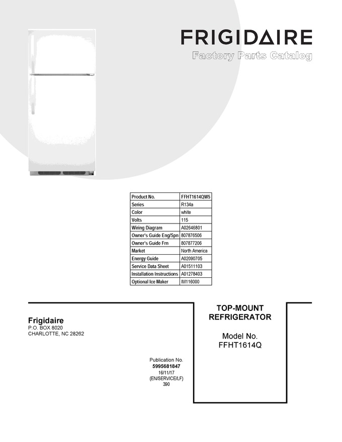 Diagram for FFHT1614QW5