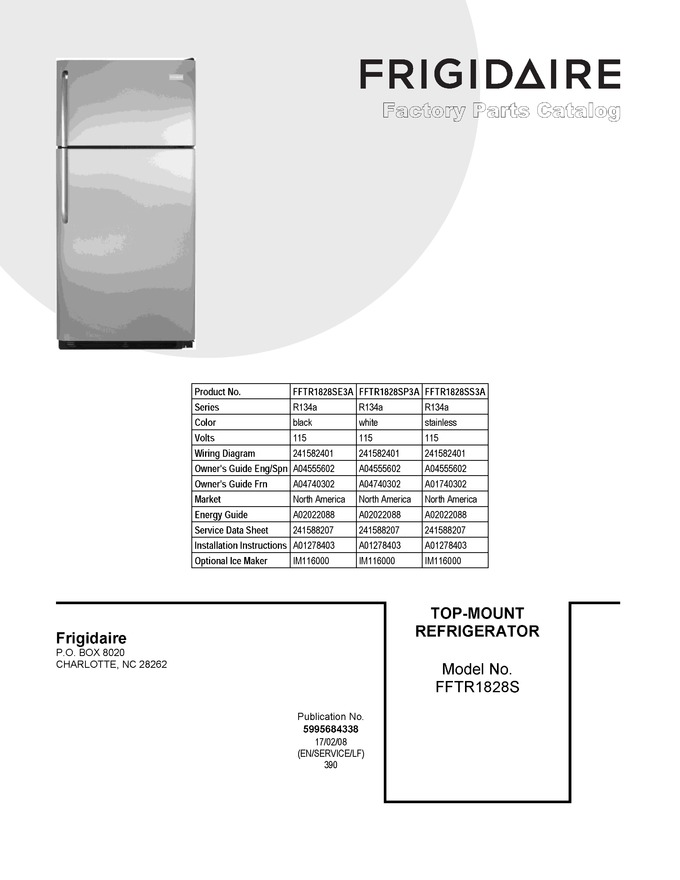 Diagram for FFTR1828SP3A