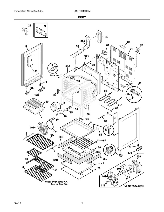 Diagram for LGEF3045KFM