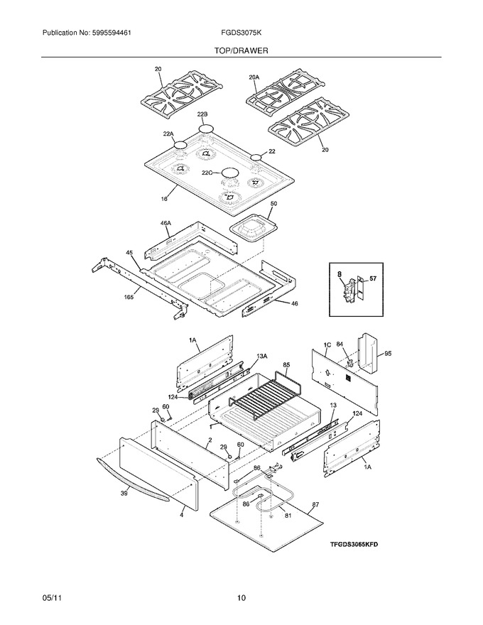 Diagram for FGDS3075KBE