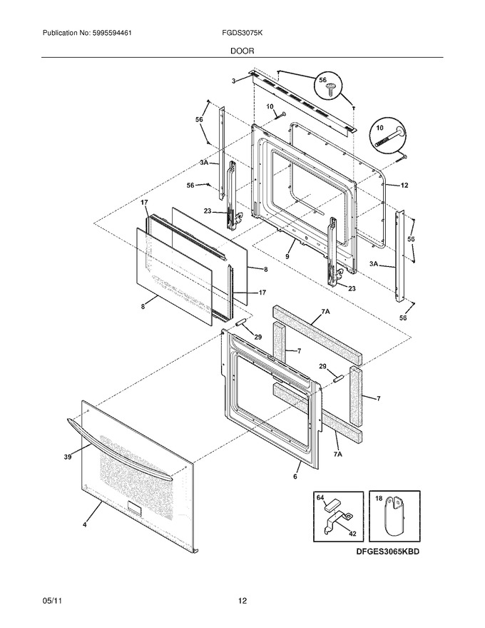 Diagram for FGDS3075KBE