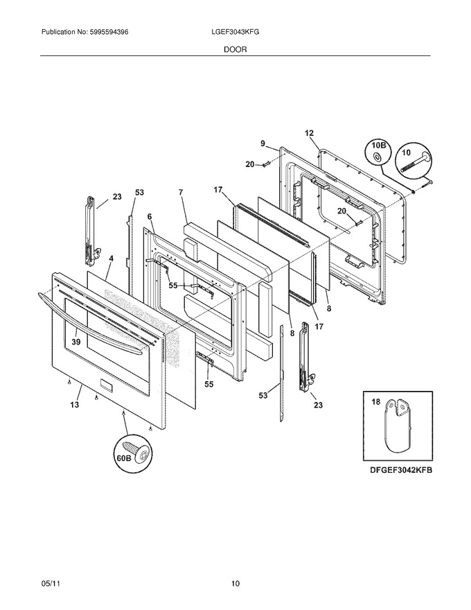 Diagram for LGEF3043KFG