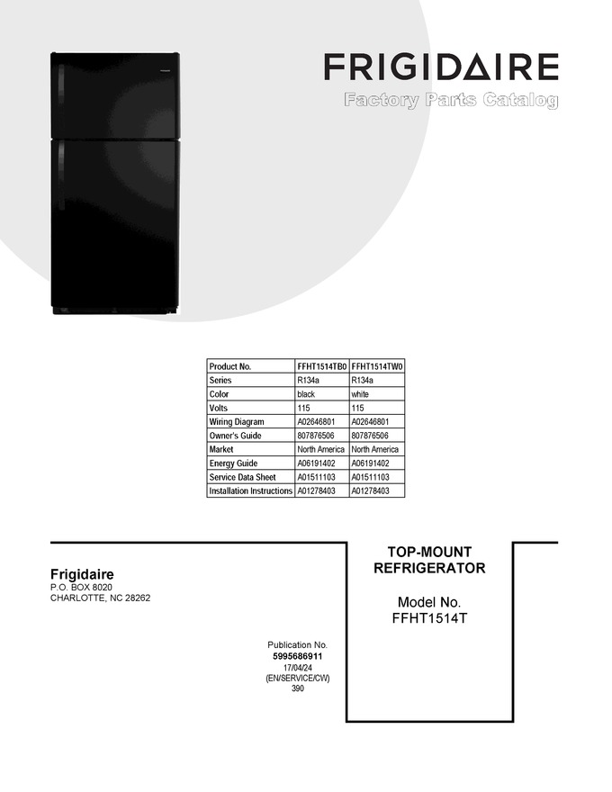Diagram for FFHT1514TW0