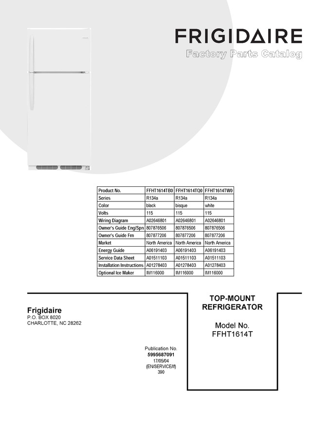 Diagram for FFHT1614TW0