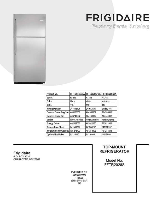 Diagram for FFTR2028SP3A