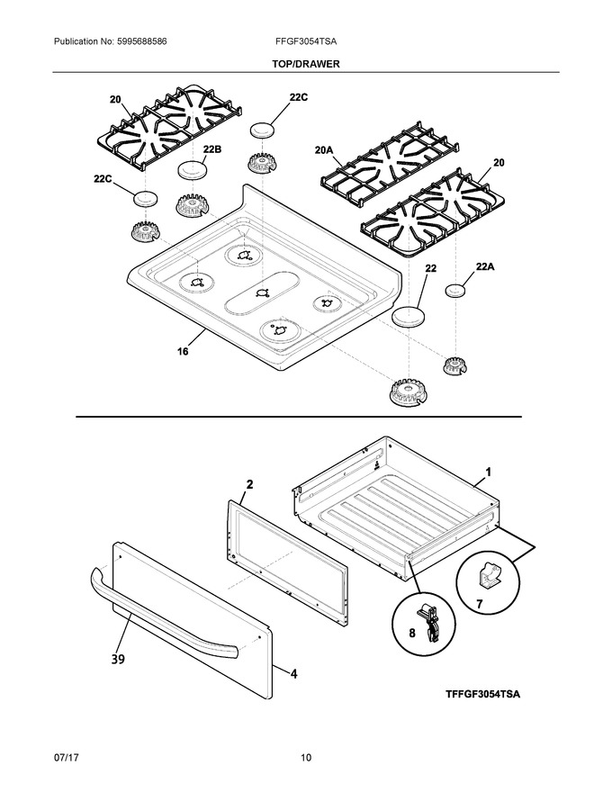 Diagram for FFGF3054TSA