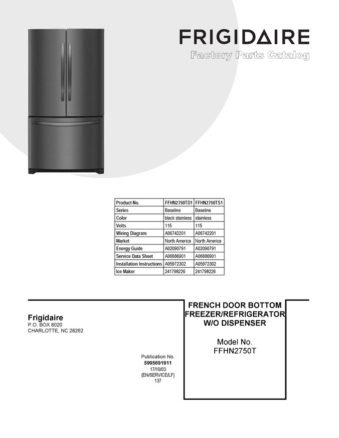 Diagram for FFHN2750TD1