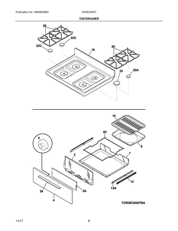 Diagram for CRGE3455TWA