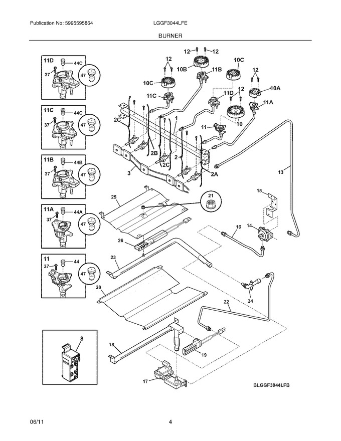 Diagram for LGGF3044LFE