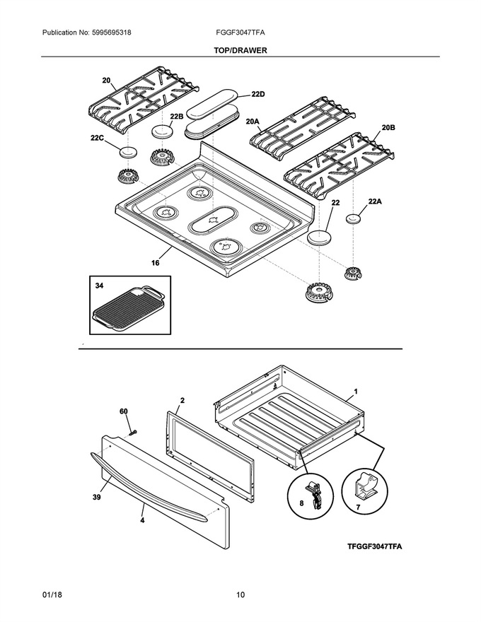 Diagram for FGGF3047TFA