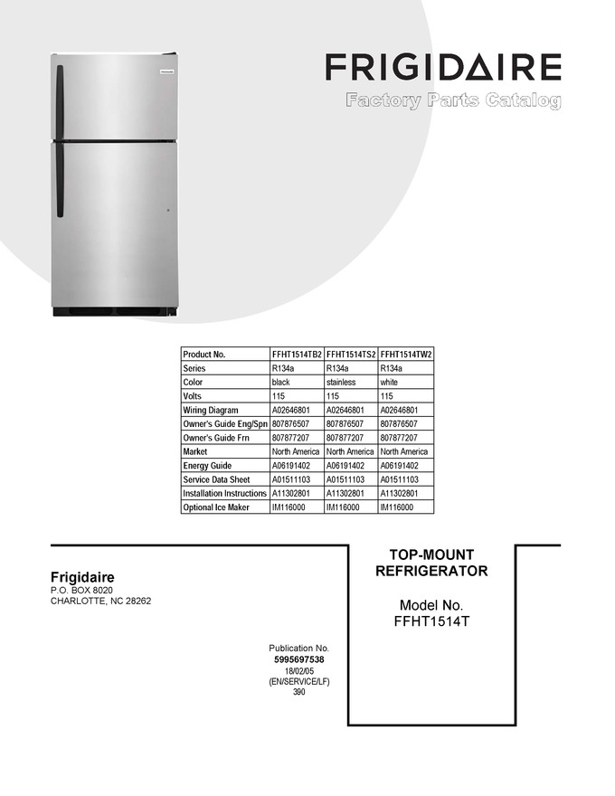 Diagram for FFHT1514TB2
