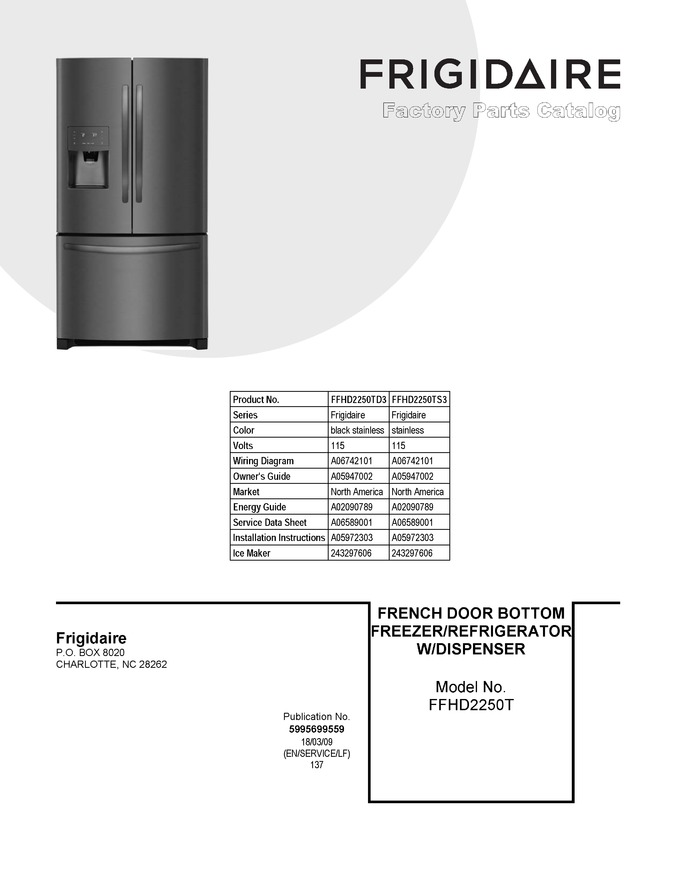 Diagram for FFHD2250TS3