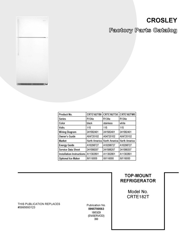 Diagram for CRTE182TW0