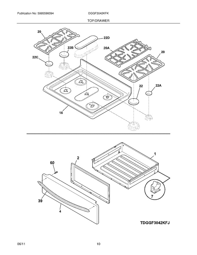 Diagram for DGGF3042KFK