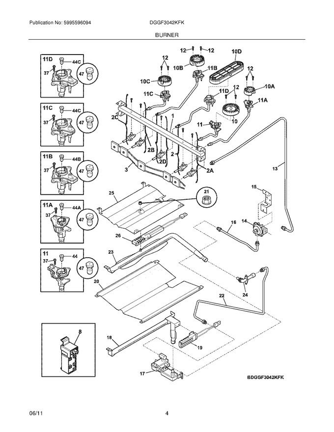 Diagram for DGGF3042KFK