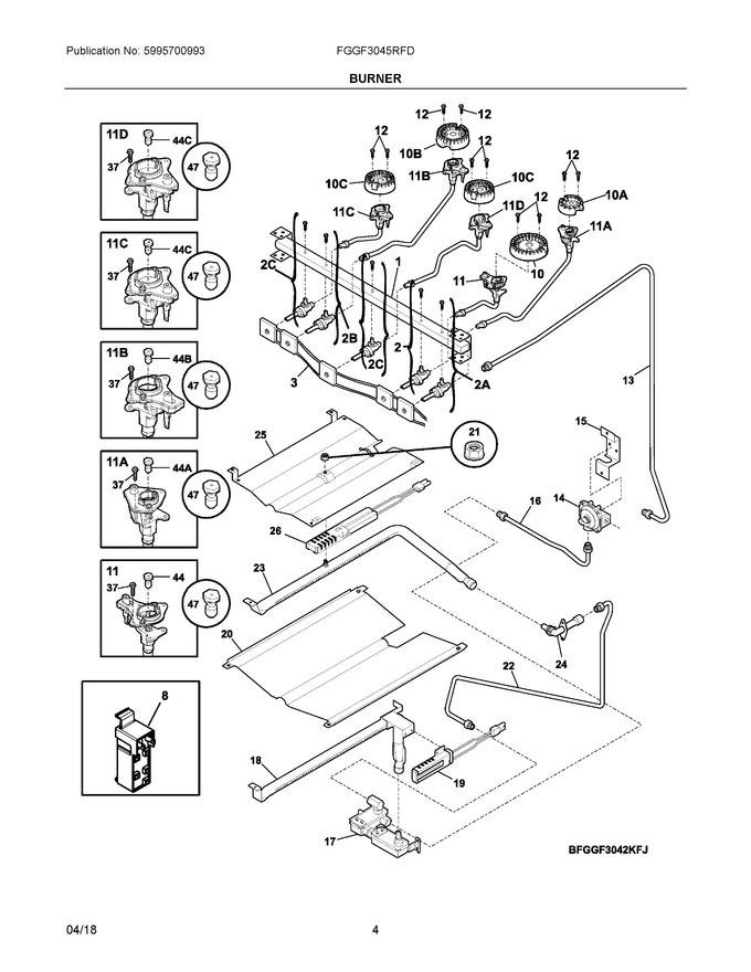 Diagram for FGGF3045RFD