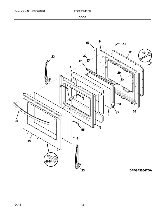 Diagram for FFGF3054TDB
