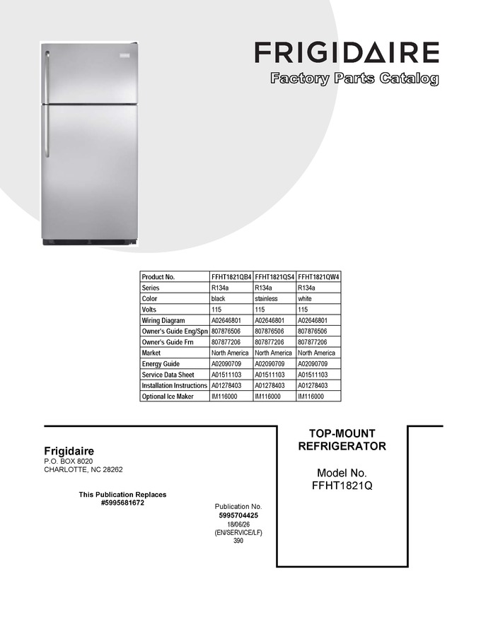 Diagram for FFHT1821QW4