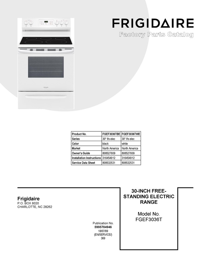 Diagram for FGEF3036TBE