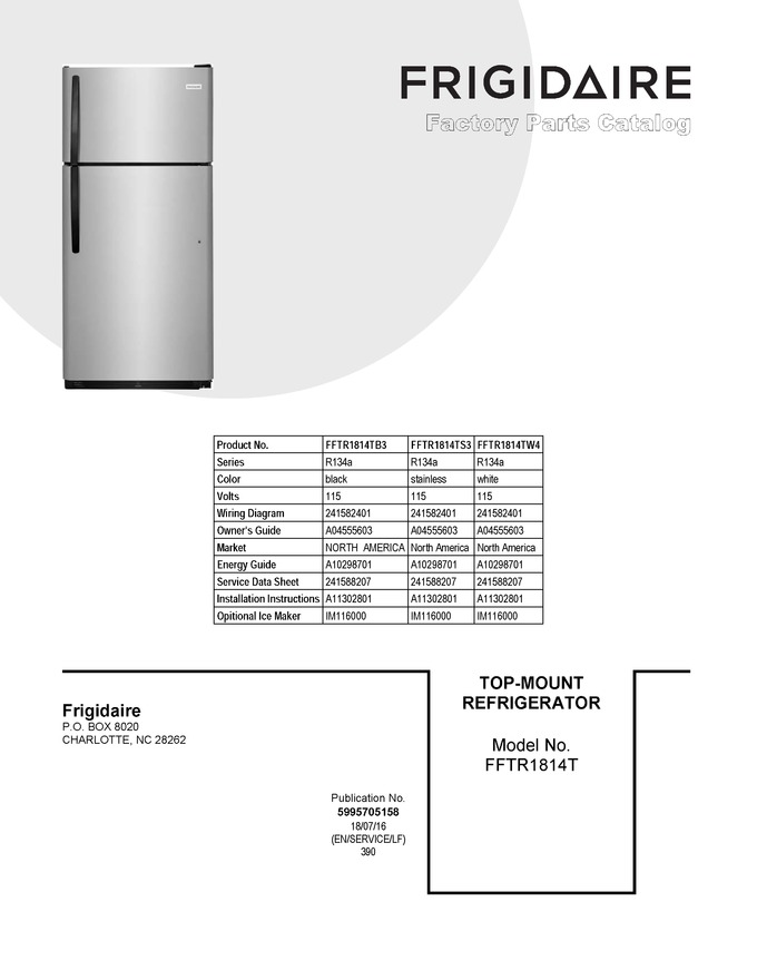 Diagram for FFTR1814TS3