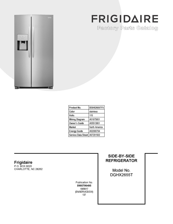 Diagram for DGHX2655TF5