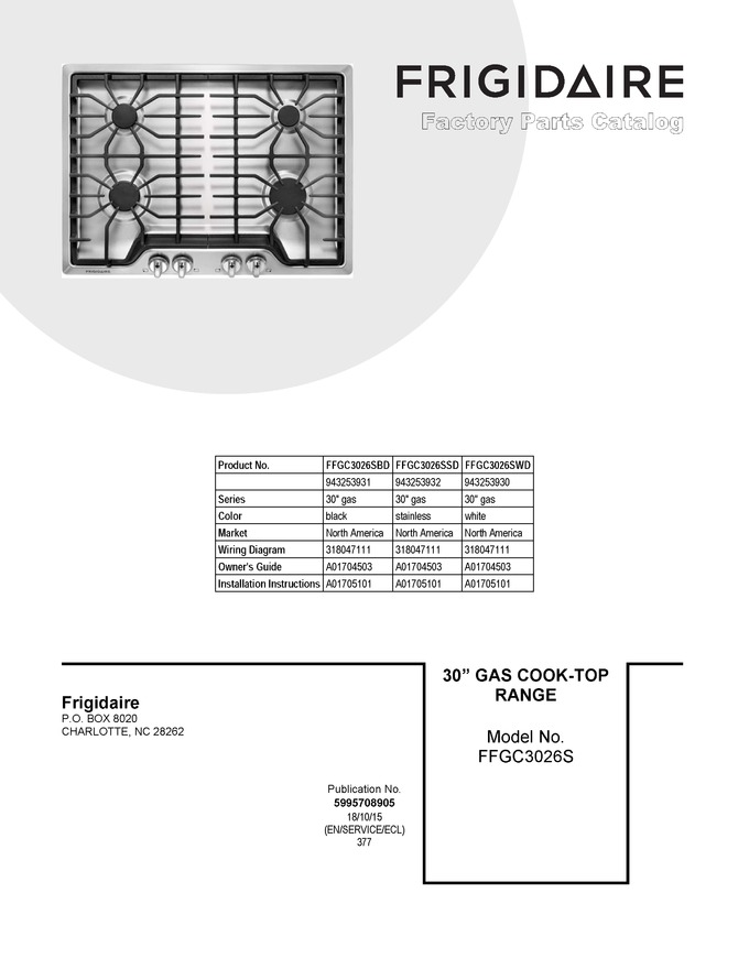 Diagram for FFGC3026SSD