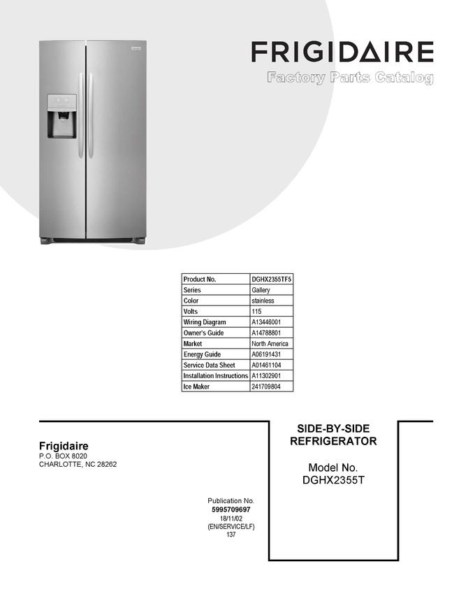 Diagram for DGHX2355TF5