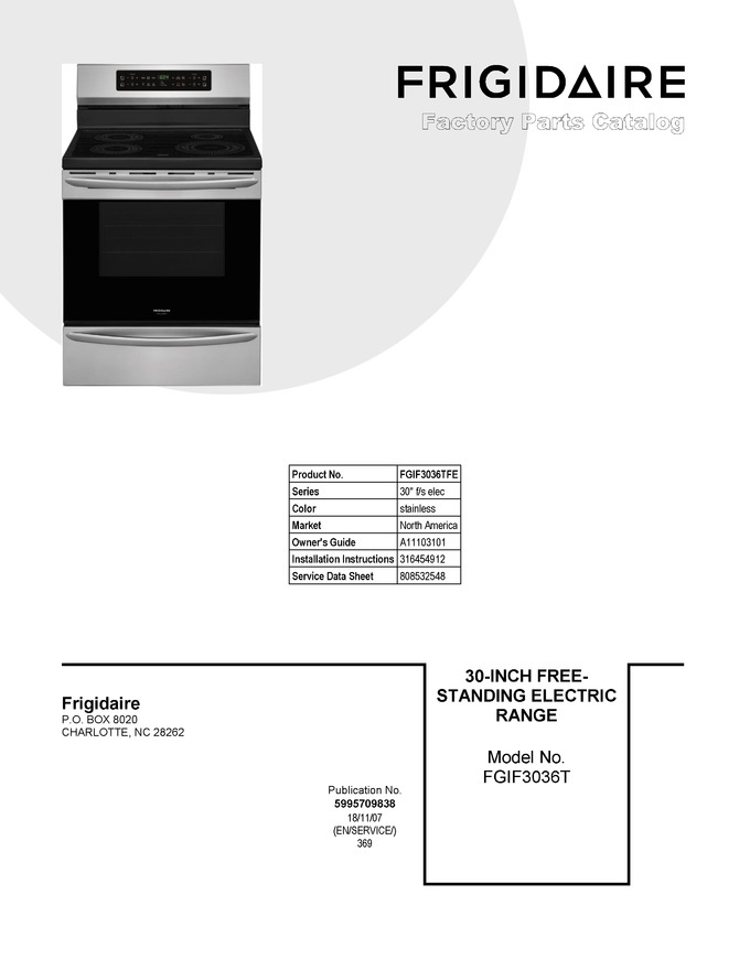Diagram for FGIF3036TFE