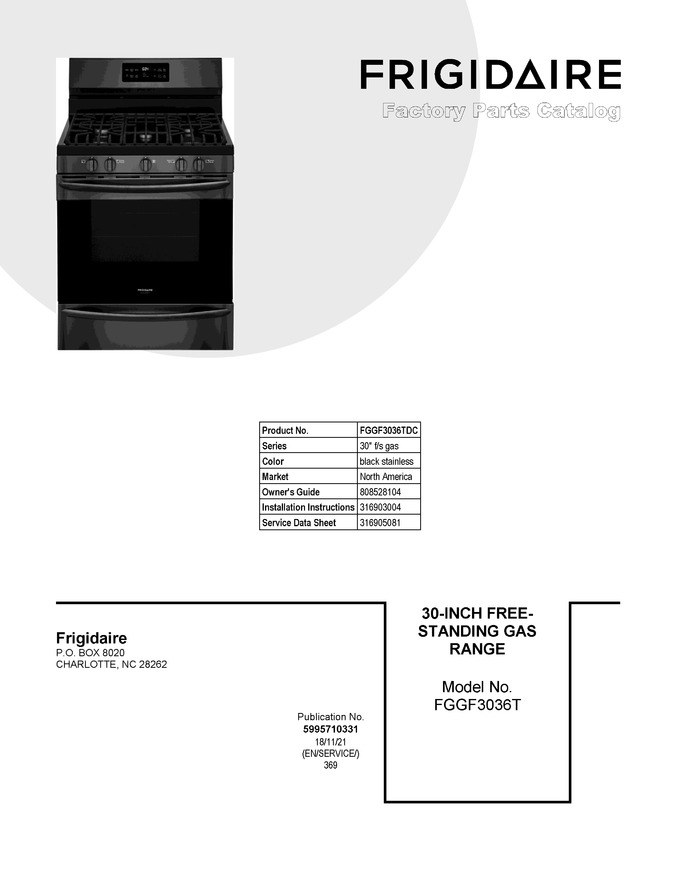 Diagram for FGGF3036TDC