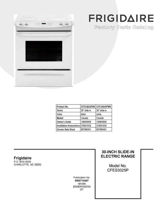 Diagram for CFES3025PWK