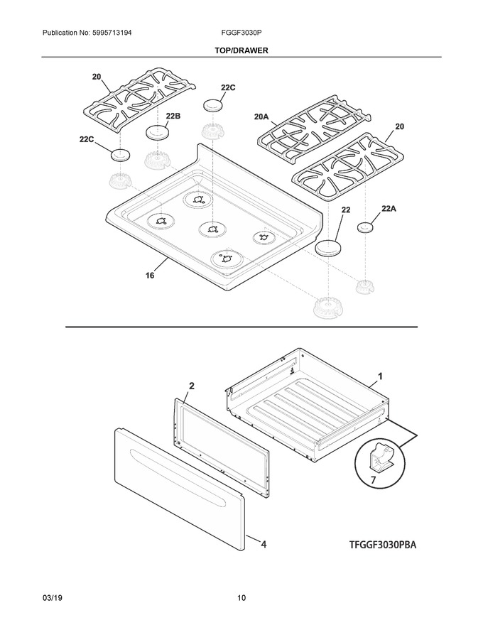 Diagram for FGGF3030PWE