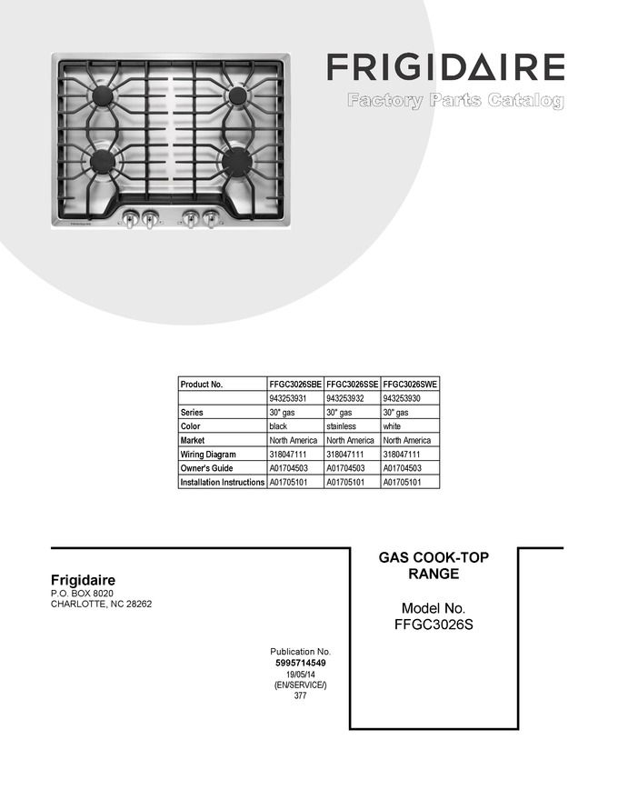 Diagram for FFGC3026SSE
