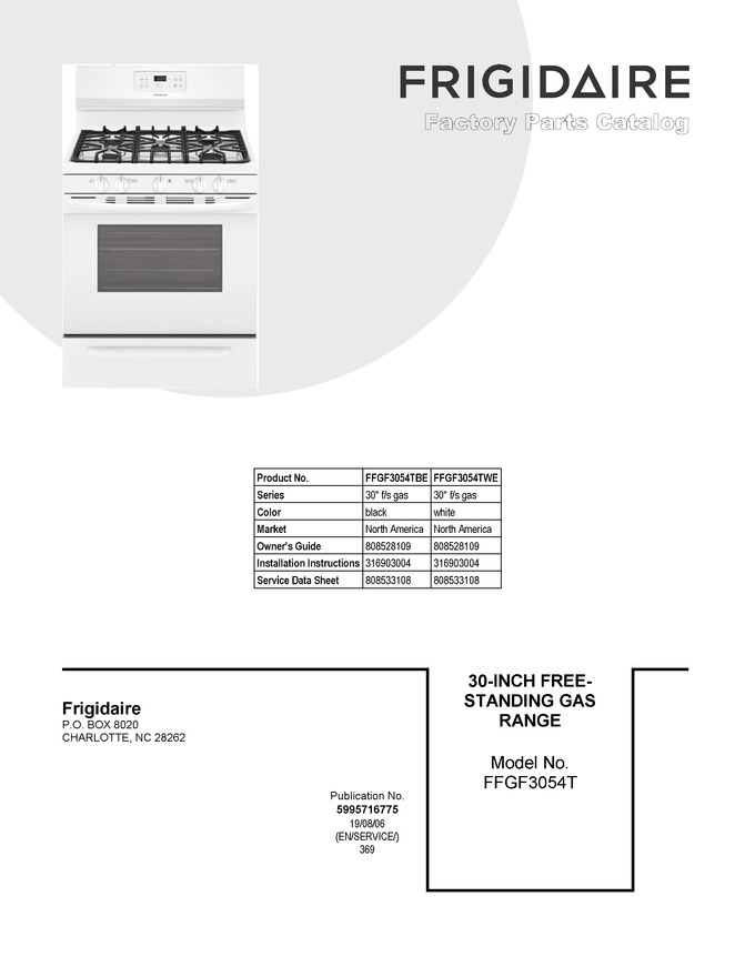 Diagram for FFGF3054TBE