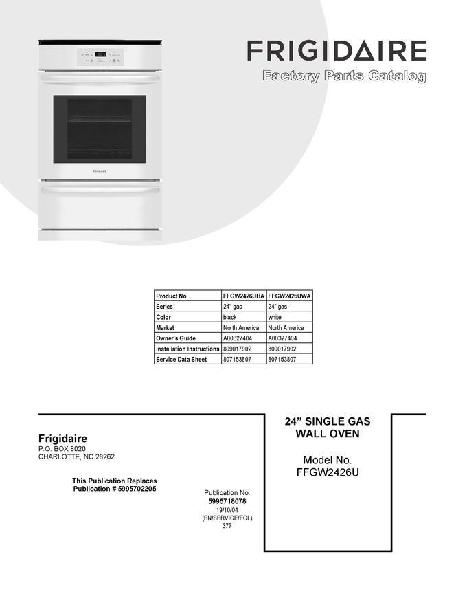Diagram for FFGW2426UWA