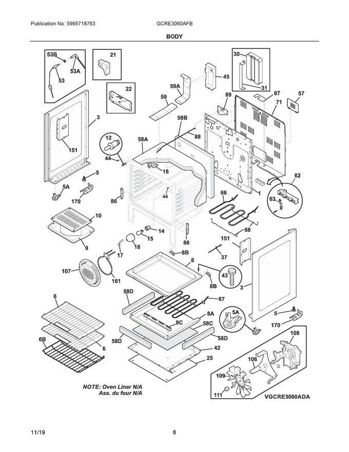 Diagram for GCRE3060AFB